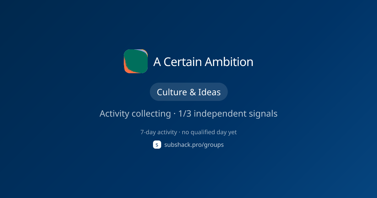 Share image for A Certain Ambition
