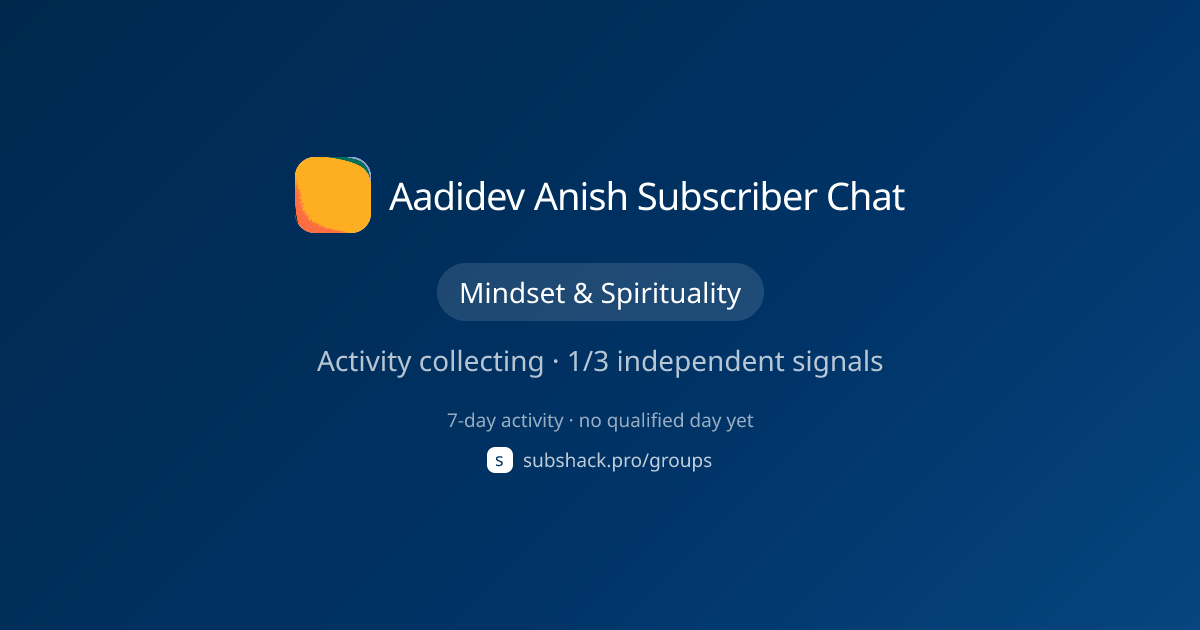 Share image for Aadidev Anish Subscriber Chat
