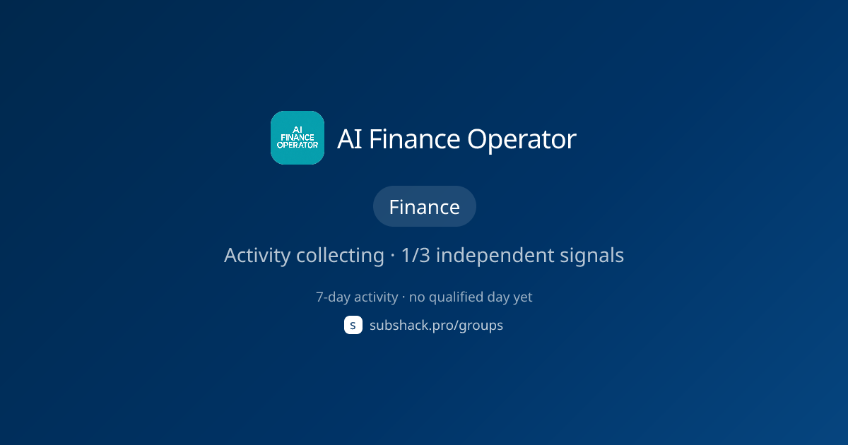 Share image for AI Finance Operator