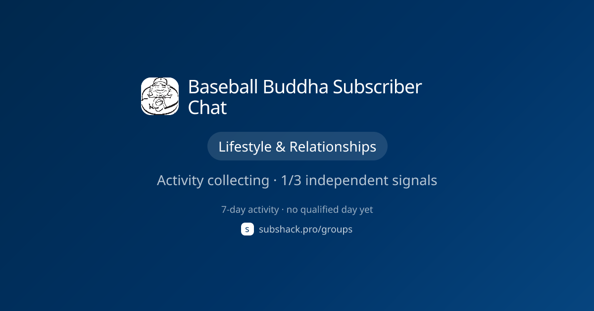 Share image for Baseball Buddha  Subscriber Chat