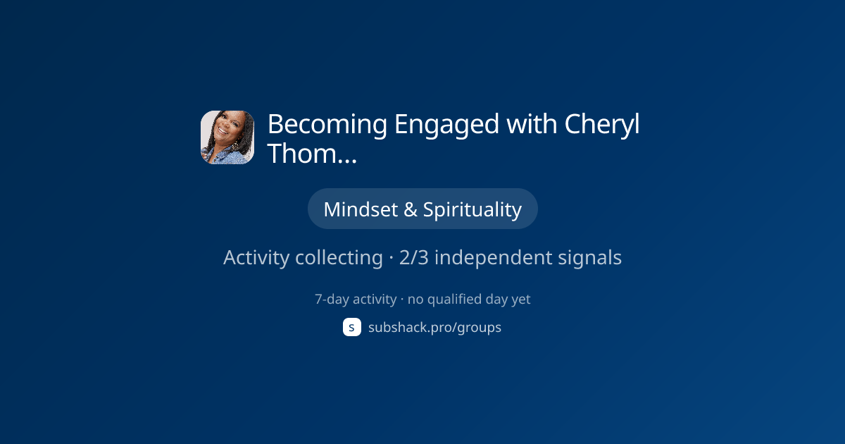 Share image for Becoming Engaged with Cheryl Thomas