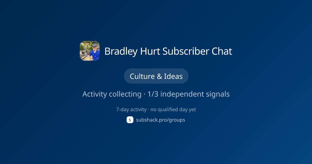 Share image for Bradley Hurt Subscriber Chat