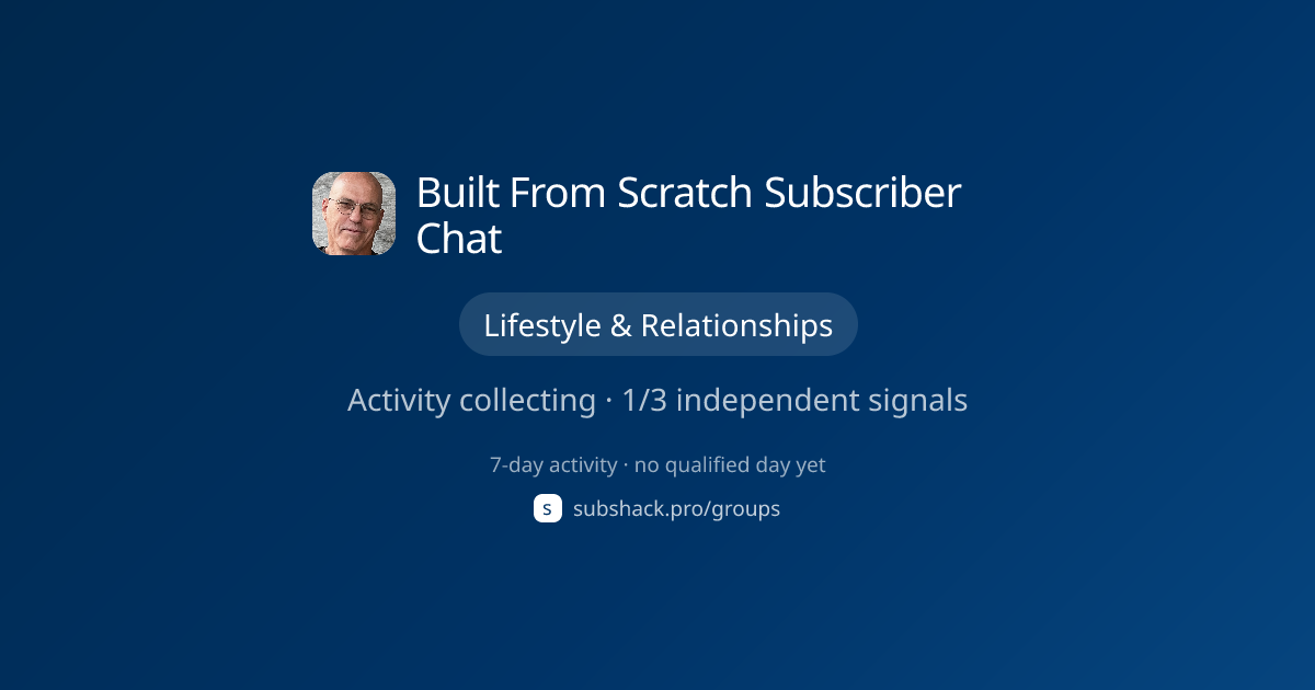 Share image for Built From Scratch Subscriber Chat