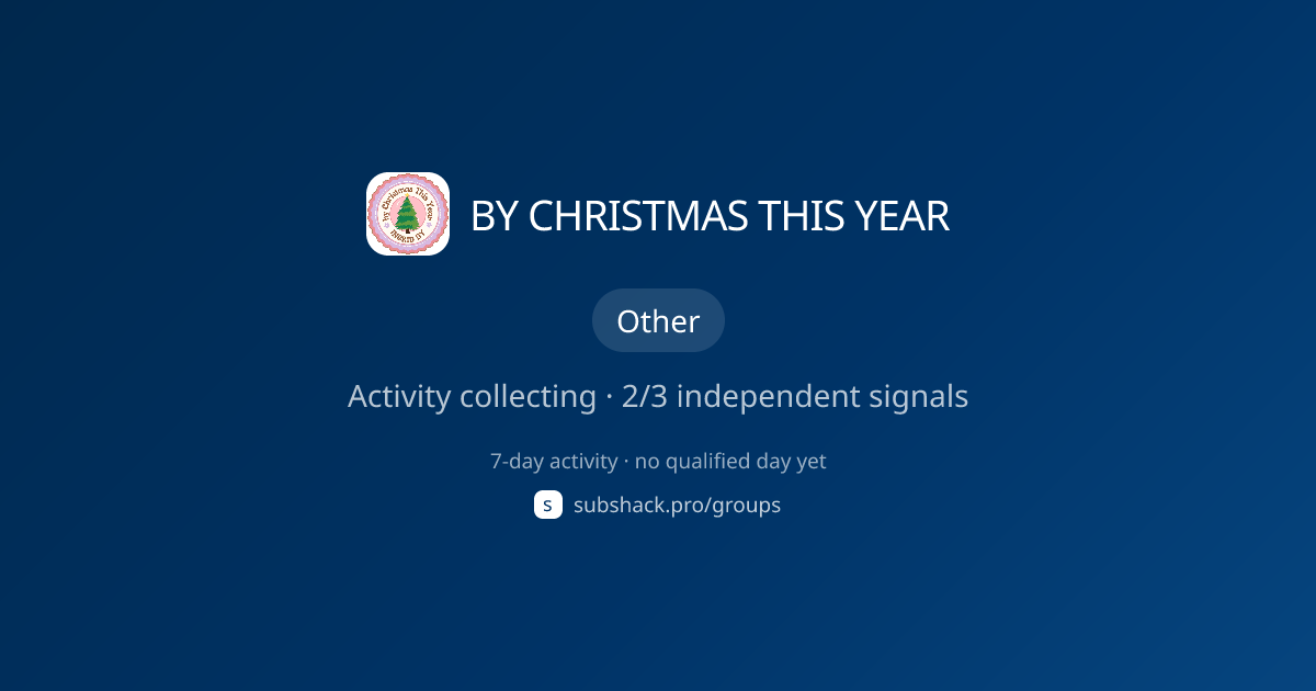 Share image for BY CHRISTMAS THIS YEAR