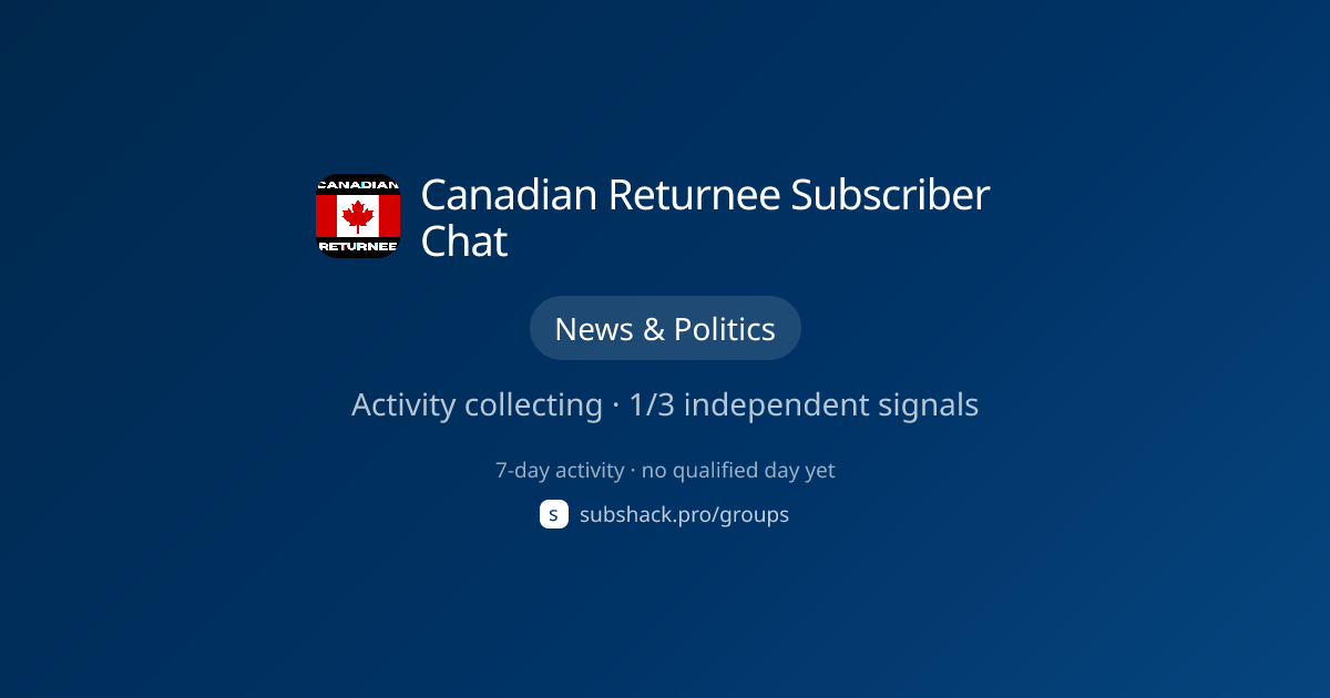 Share image for Canadian Returnee Subscriber Chat