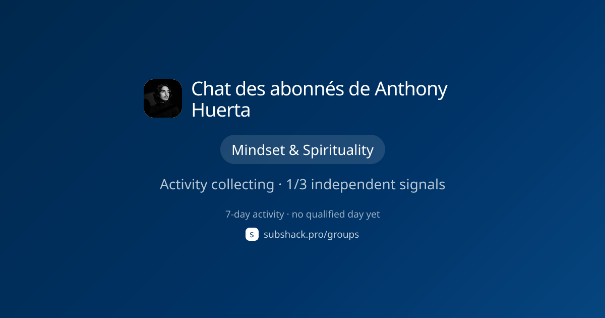 Share image for Chat des abonnés de Anthony Huerta