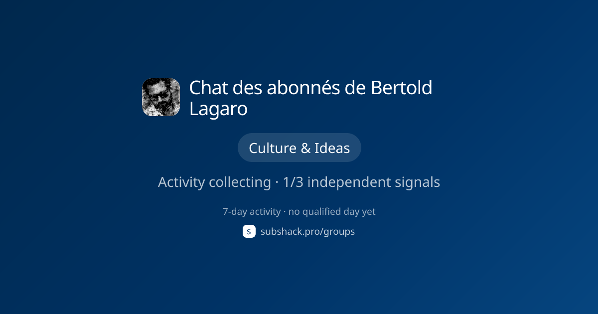 Share image for Chat des abonnés de Bertold Lagaro