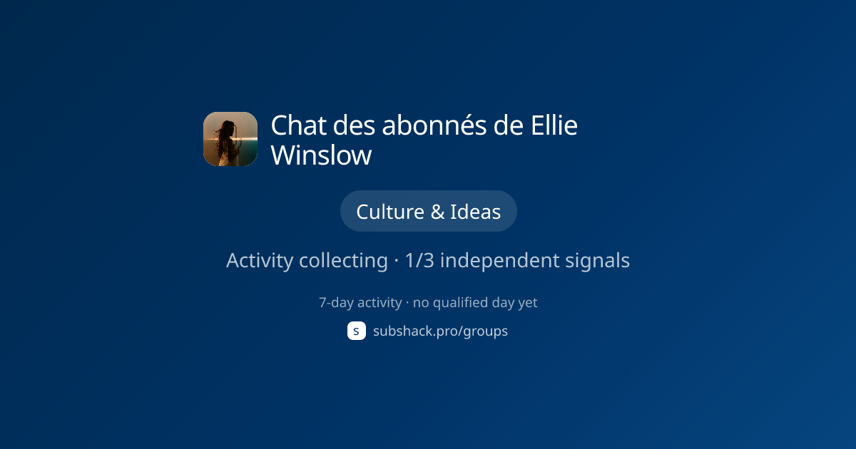 Share image for Chat des abonnés de Ellie Winslow