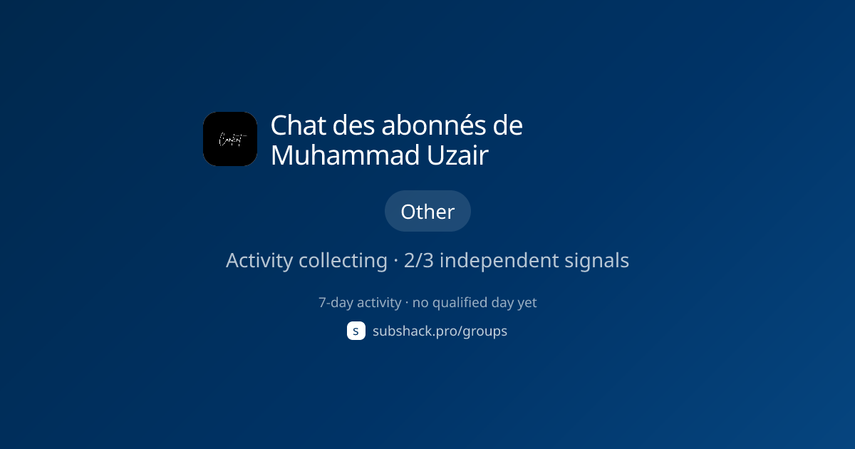 Share image for Chat des abonnés de Muhammad Uzair