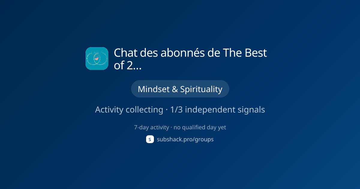 Share image for Chat des abonnés de The Best of 2 Worlds