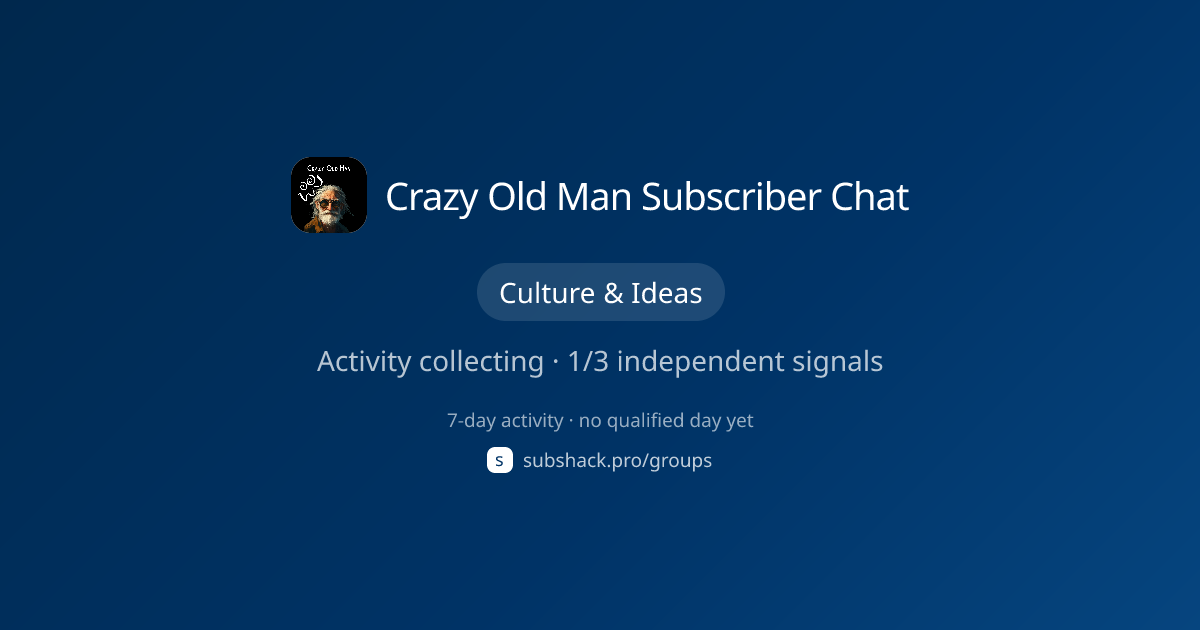 Share image for Crazy Old Man Subscriber Chat
