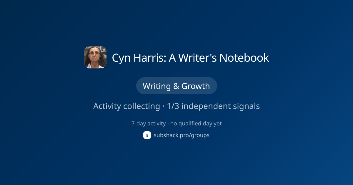 Share image for Cyn Harris: A Writer's Notebook