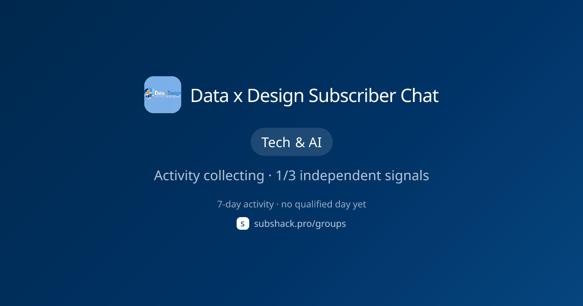Share image for Data x Design  Subscriber Chat