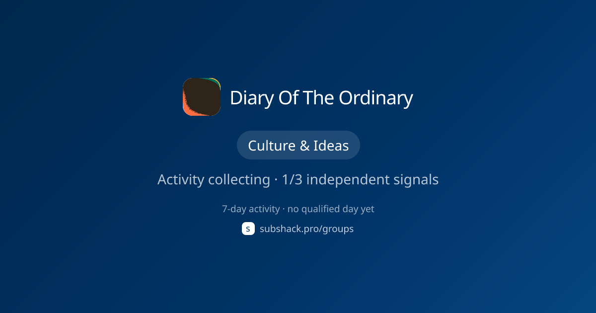 Share image for Diary Of The Ordinary