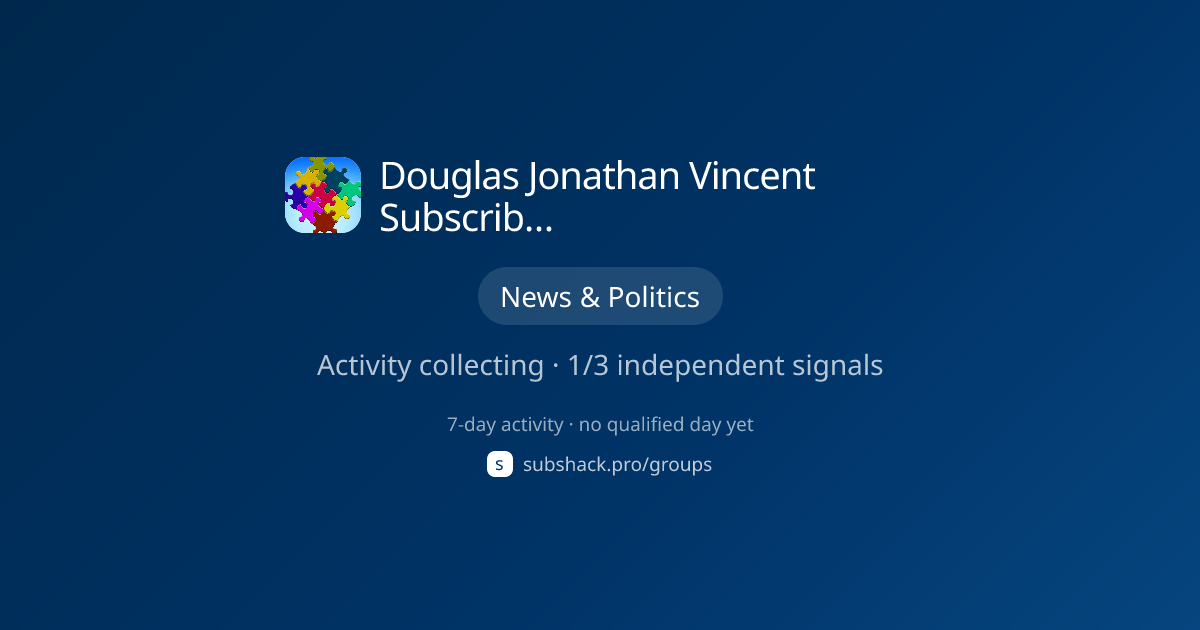 Share image for Douglas Jonathan Vincent Subscriber Chat