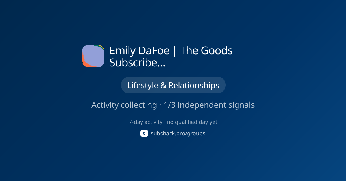 Share image for Emily DaFoe | The Goods Subscriber Chat