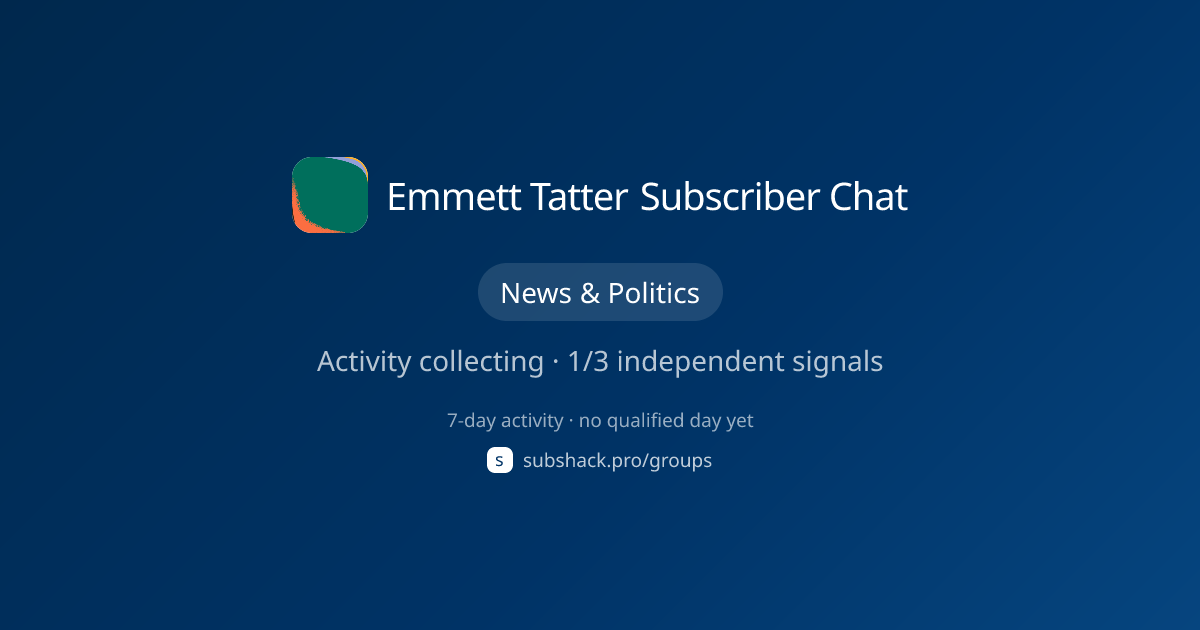 Share image for Emmett Tatter Subscriber Chat