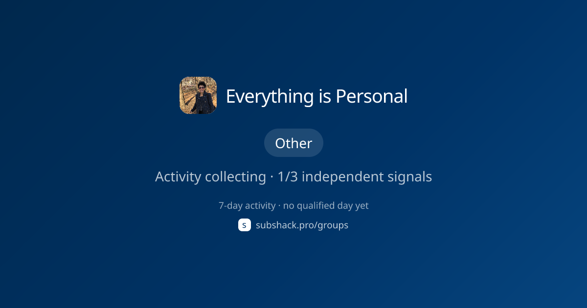 Share image for Everything is Personal