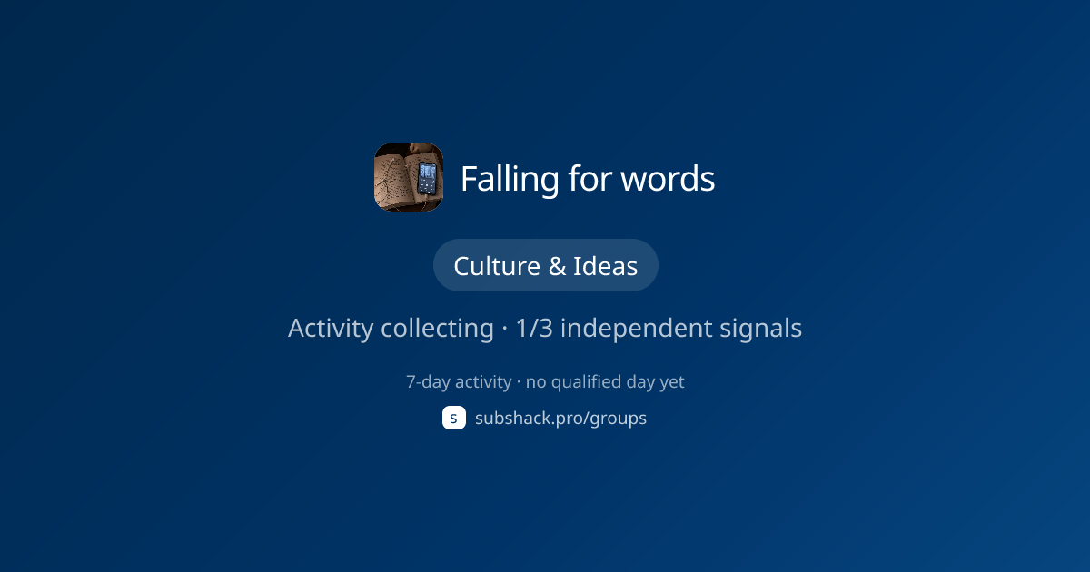 Share image for Falling for words