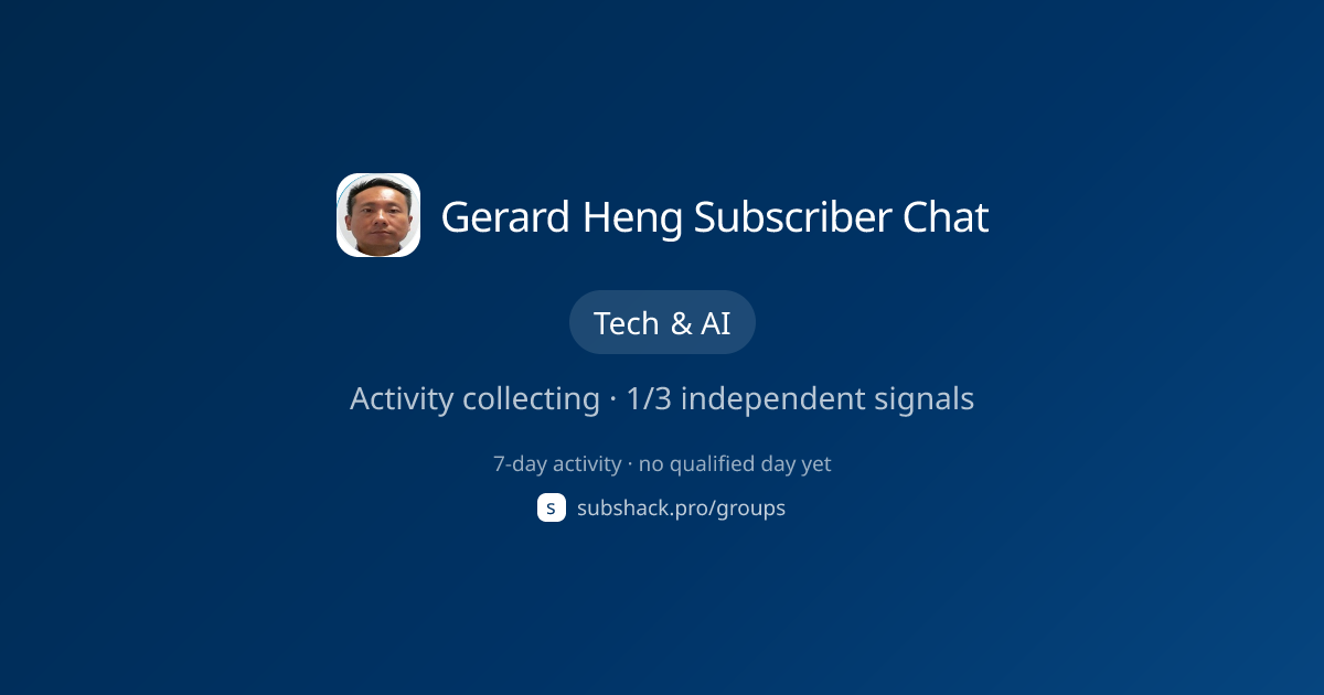 Share image for Gerard Heng Subscriber Chat