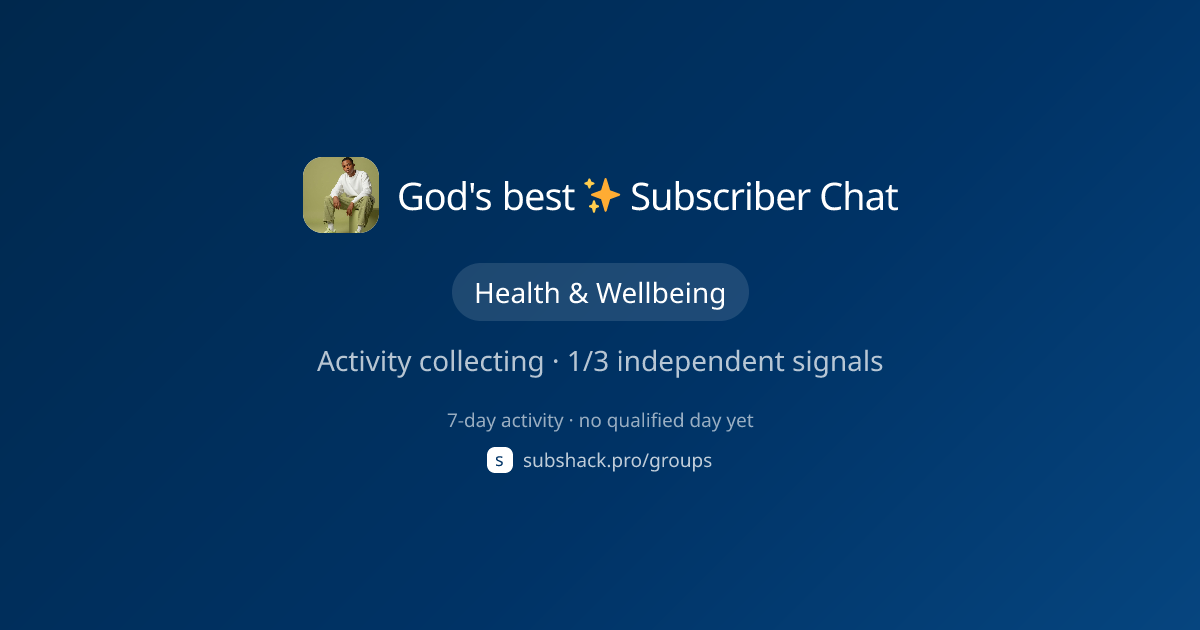 Share image for God's best ✨ Subscriber Chat