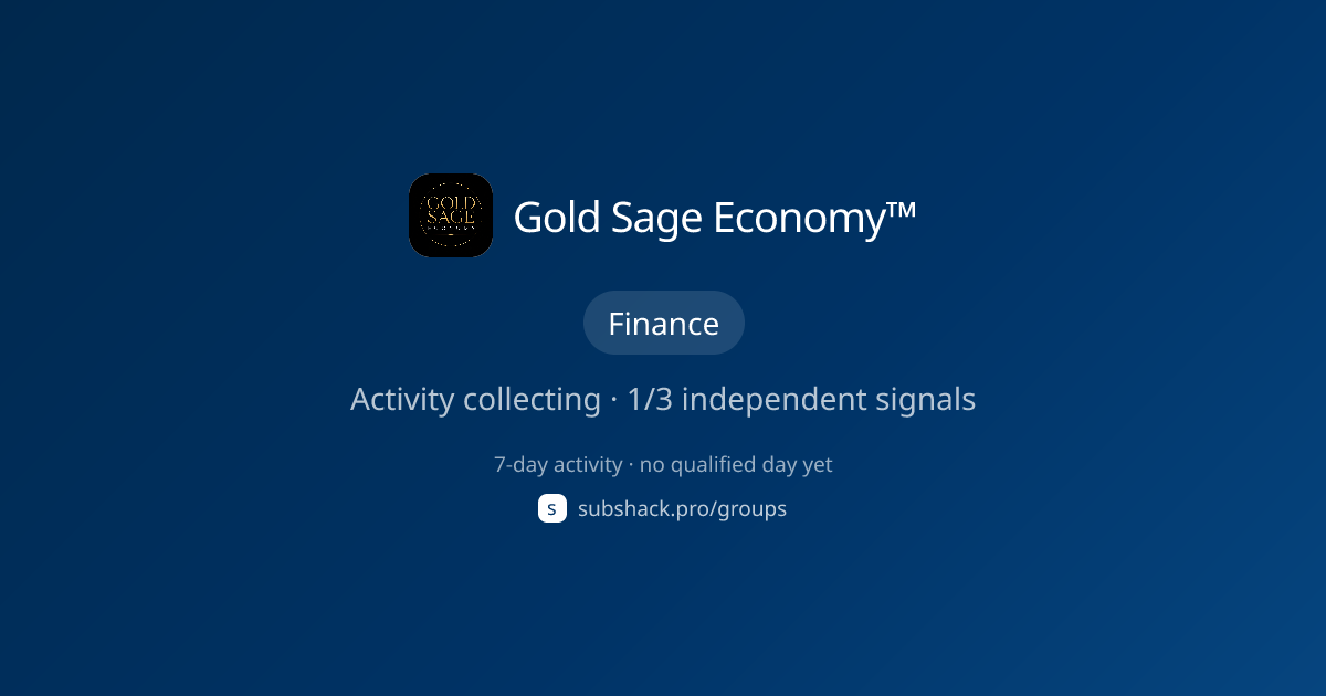 Share image for Gold Sage Economy™