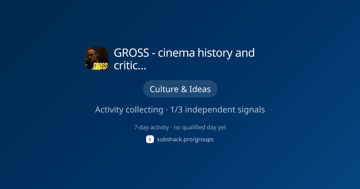 Share image for GROSS - cinema history and criticism
