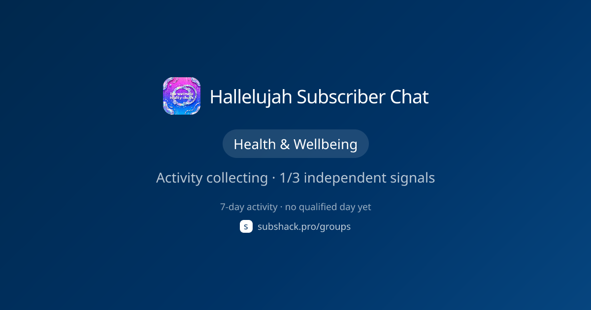 Share image for Hallelujah Subscriber Chat