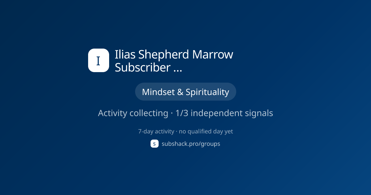 Share image for Ilias Shepherd Marrow Subscriber Chat