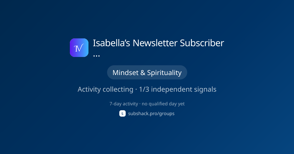 Share image for Isabella’s Newsletter Subscriber Chat