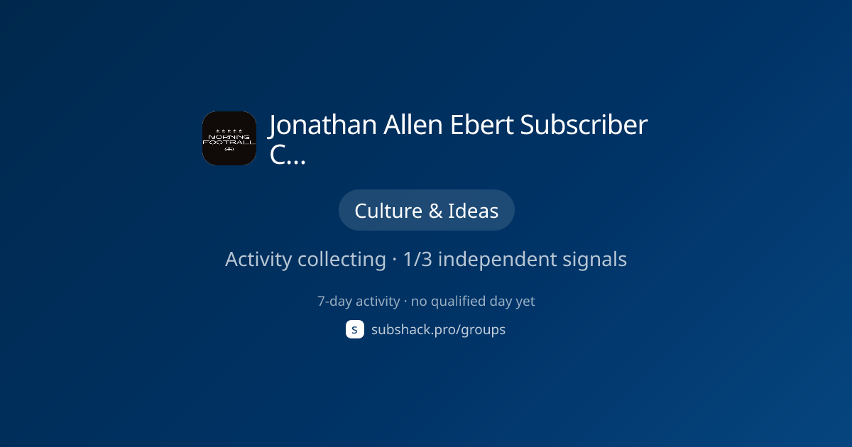 Share image for Jonathan Allen Ebert Subscriber Chat