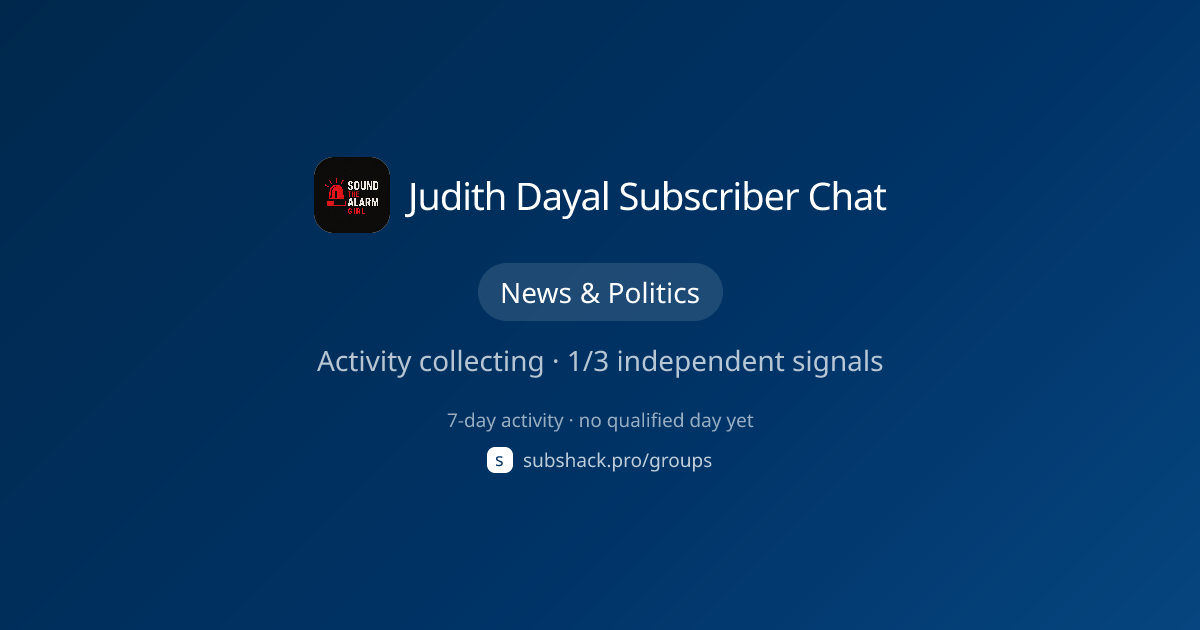 Share image for Judith Dayal Subscriber Chat