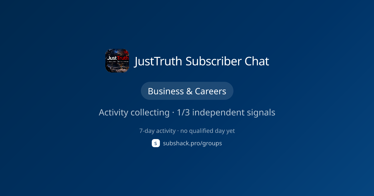 Share image for JustTruth Subscriber Chat