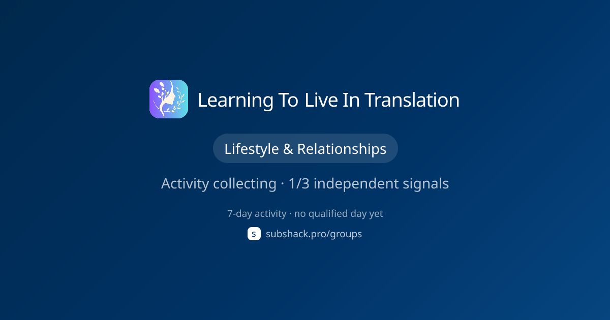 Share image for Learning To Live In Translation