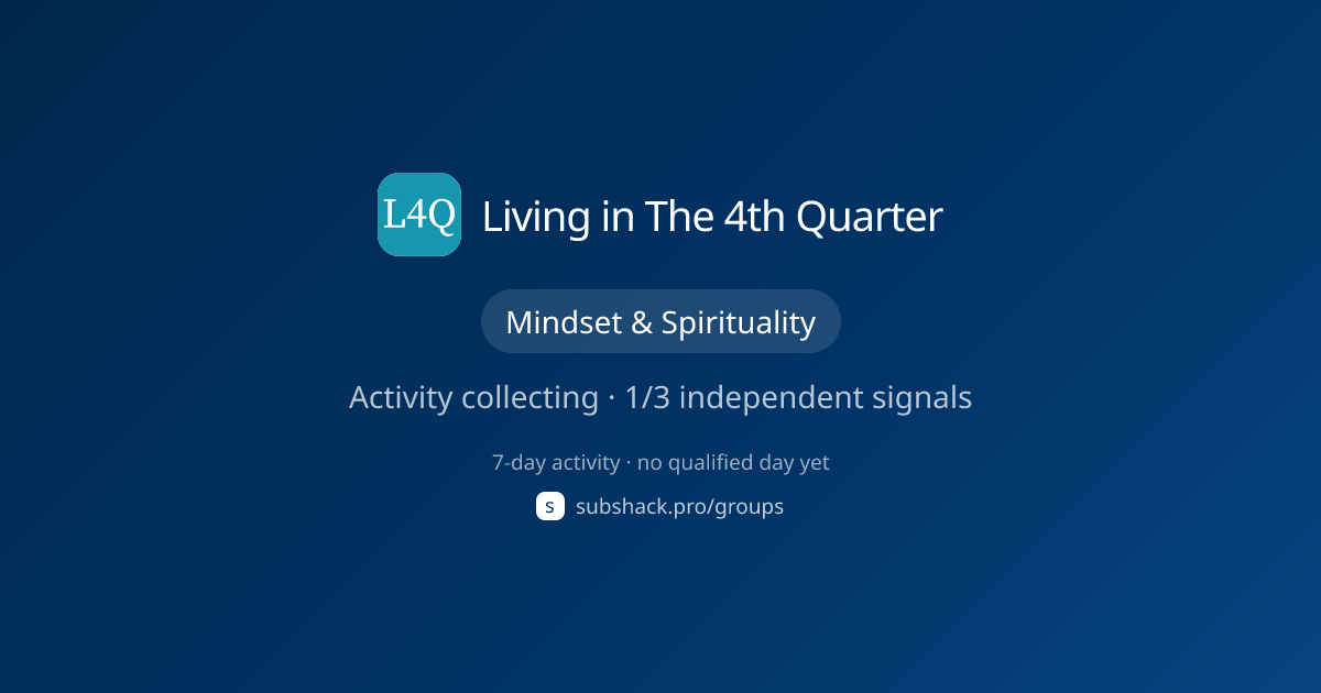 Share image for Living in The 4th Quarter