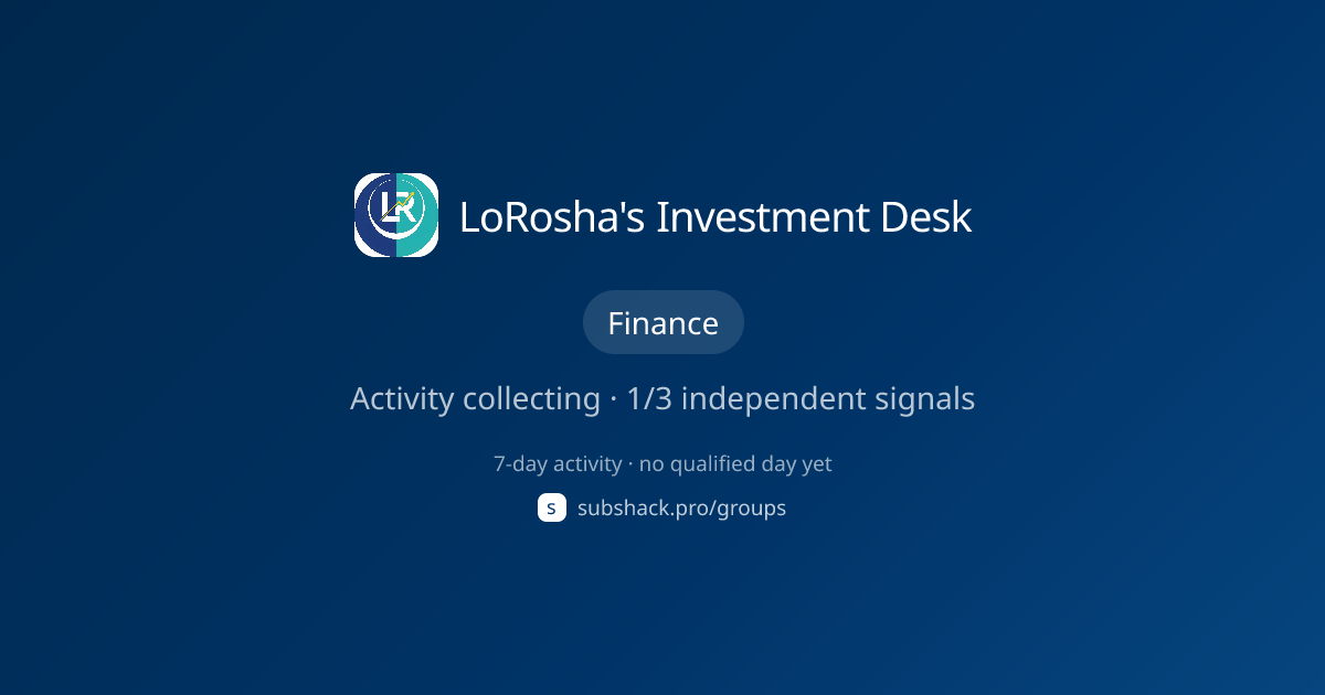 Share image for LoRosha's Investment Desk