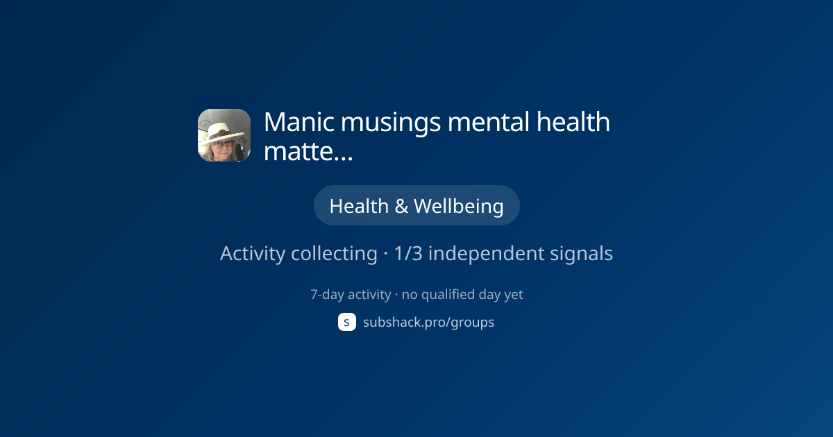 Share image for Manic musings mental health matters
