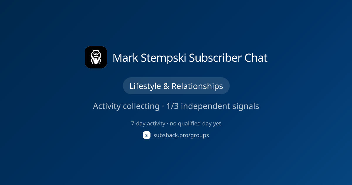 Share image for Mark Stempski Subscriber Chat