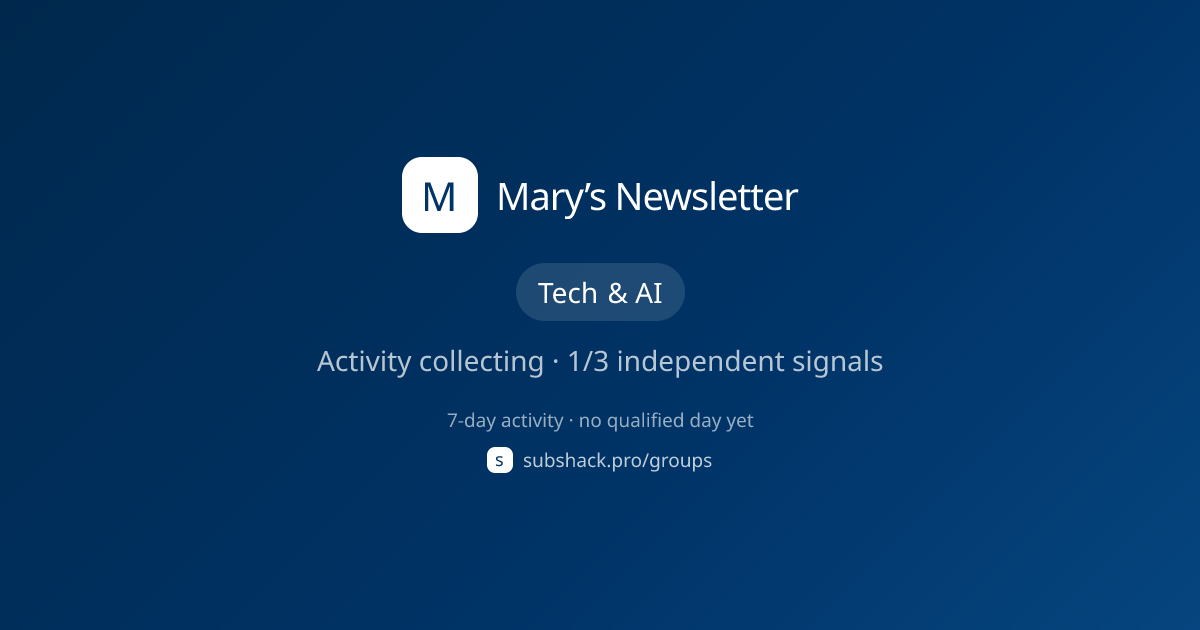 Share image for Mary’s Newsletter