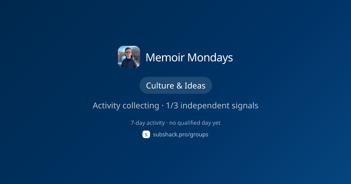 Share image for Memoir Mondays