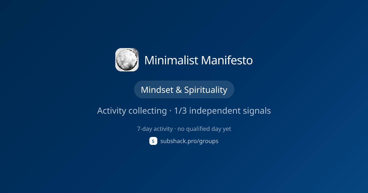 Share image for Minimalist Manifesto