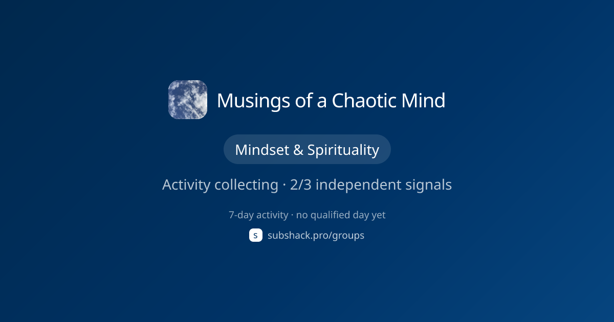 Share image for Musings of a Chaotic Mind