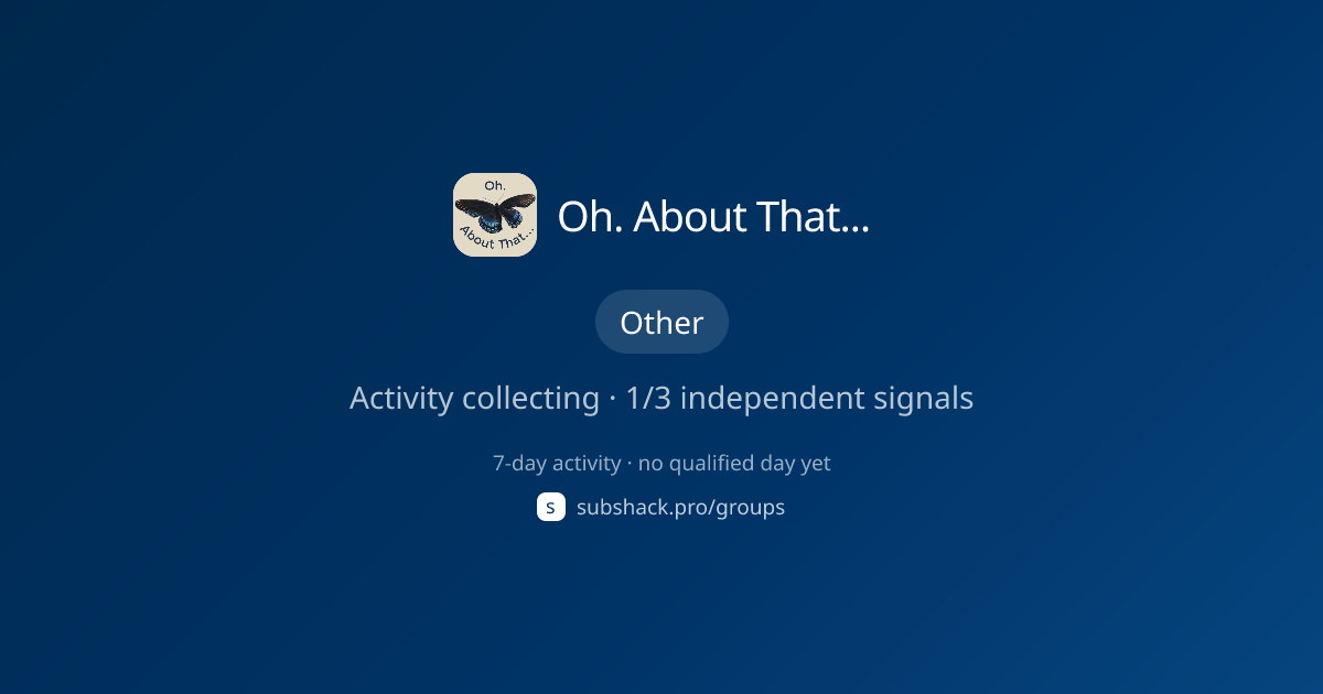 Share image for Oh. About That...