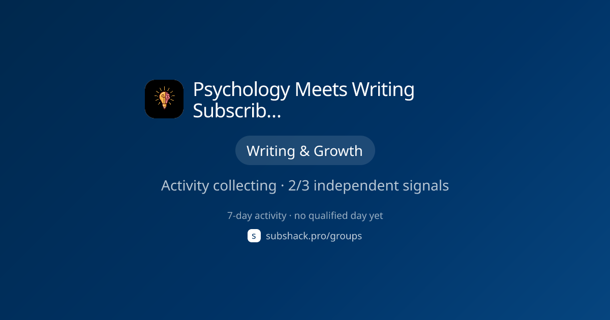 Share image for Psychology Meets Writing Subscriber Chat