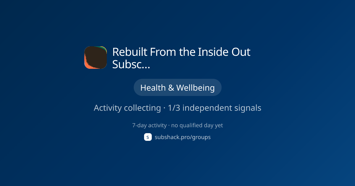 Share image for Rebuilt From the Inside Out Subscriber Chat