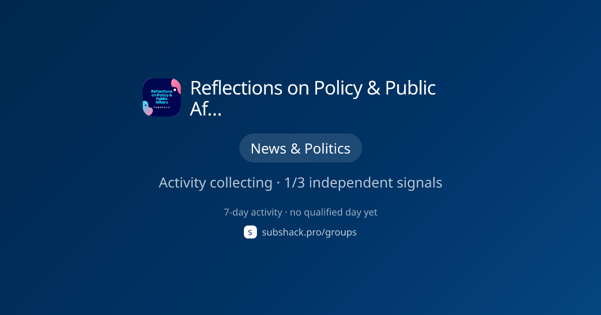 Share image for Reflections on Policy & Public Affairs