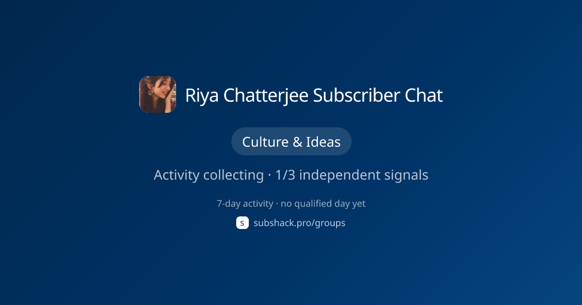 Share image for Riya Chatterjee Subscriber Chat