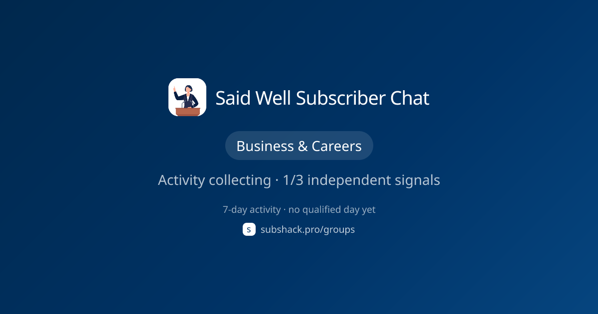 Share image for Said Well Subscriber Chat