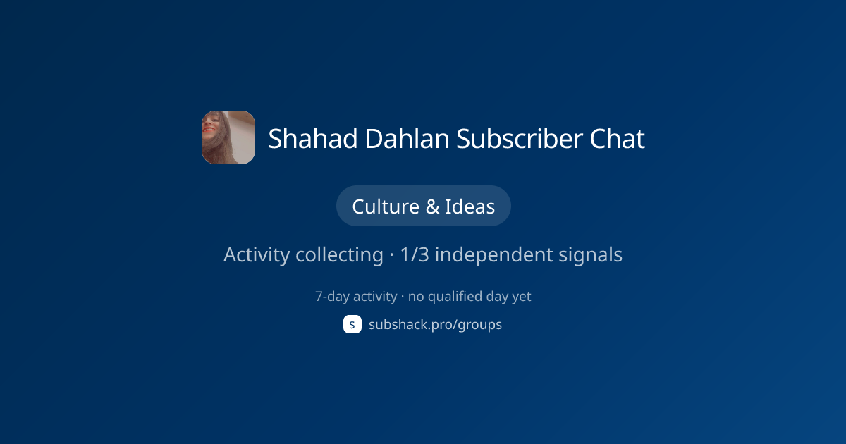 Share image for Shahad Dahlan Subscriber Chat