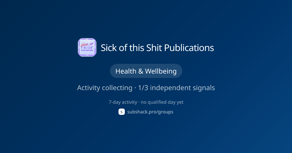 Share image for Sick of this Shit Publications
